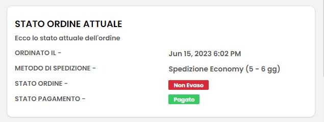 Verifica lo status di pagamento dell’ordine