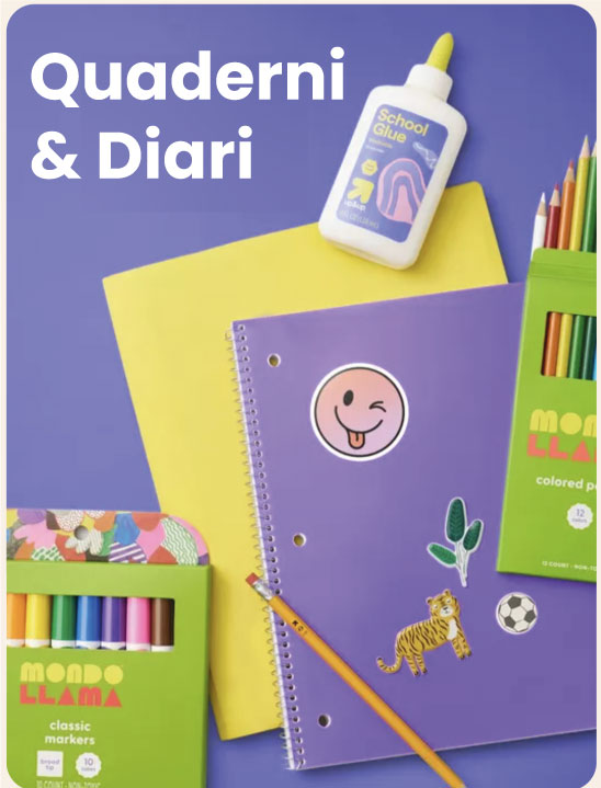 Diari quaderni e block notes per la scuola