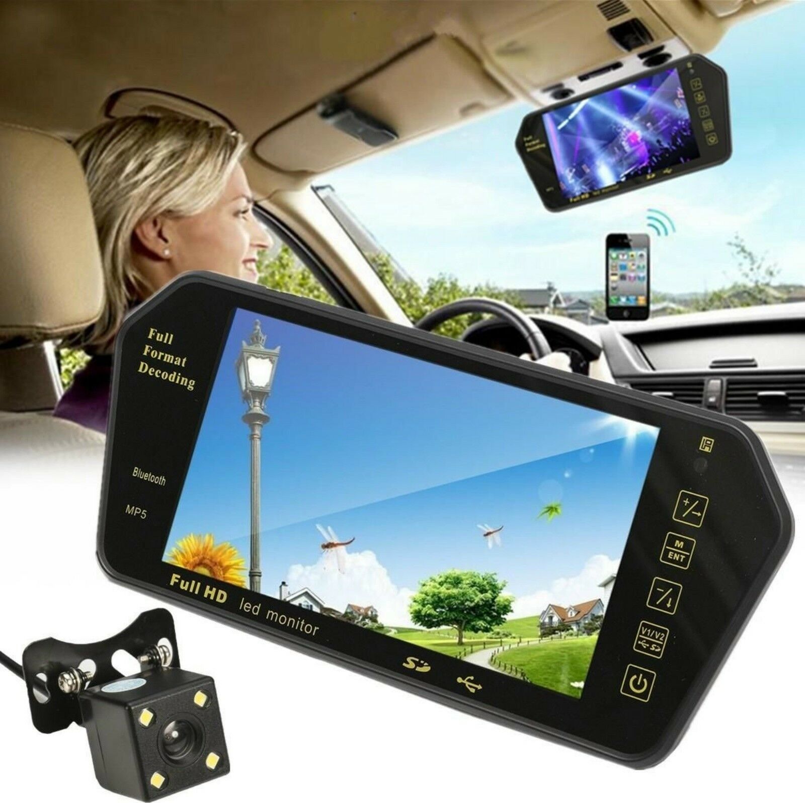 Telecamera Retromarcia Bianca Per Camper, Pickup E Rimorchio – 18 LED IR Visione Notturna, Impermeabile, Grandangolare - 4