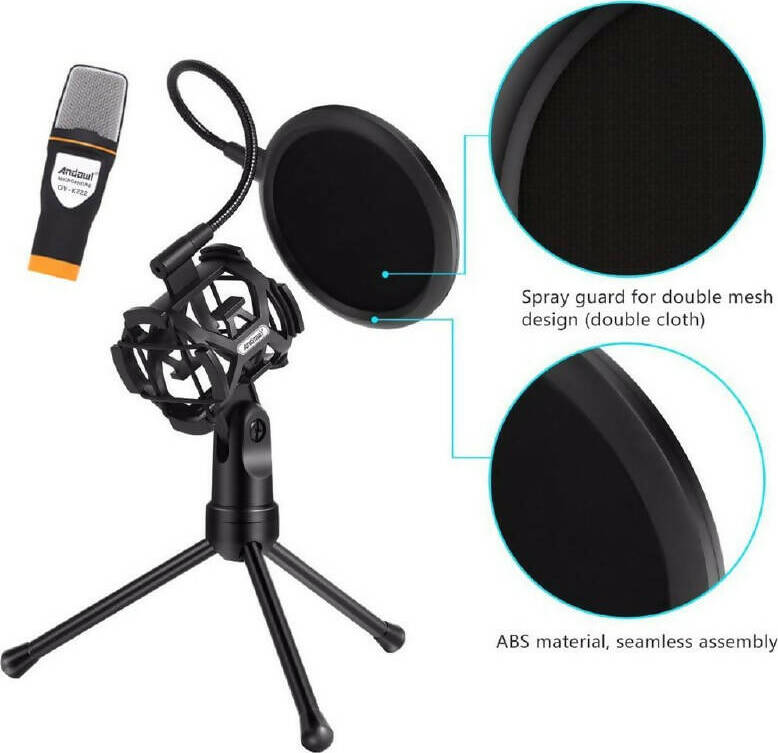 Microfono A Condensatore Omnidirezionale 3.5mm – Per Smartphone, PC E Registratori, Con Cavo Da 1.5m, Per Podcast E Videoconferenze - 2