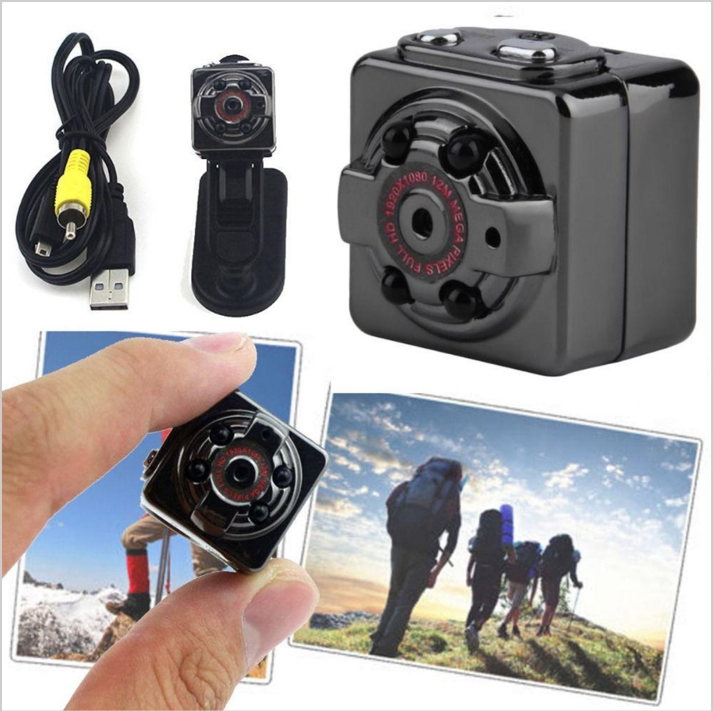 Amyway Telecamera Spia WiFi Mini HD 1080P – Nascosta, Con Rilevamento Movimento, Batteria 2200mAh (Solo 2.4GHz)
